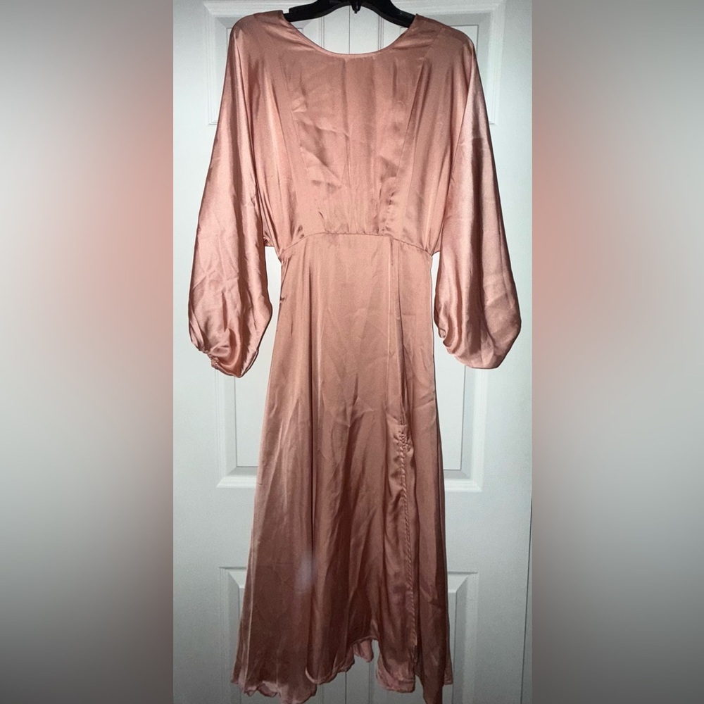 Astr Blush Satin Gown - Picture 3 of 10